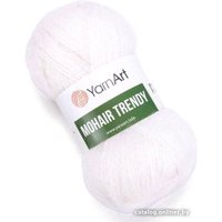 Пряжа для вязания Yarnart Mohair Trendy 101 100 г 220 м (белый)