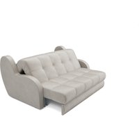 Диван Мебель-АРС Аккордеон Барон НПБ 140x200 (бархат бежевый Star Velvet 6 Light Beige)