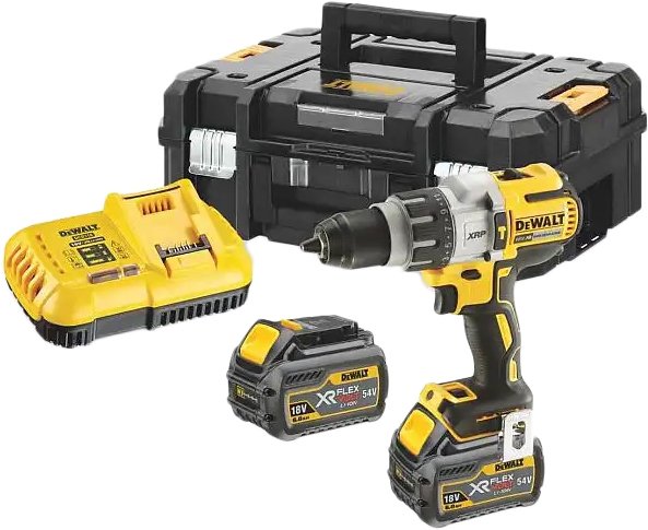 

Дрель-шуруповерт DeWalt DCD991T2 (с 2-мя АКБ 6 Ач, кейс)