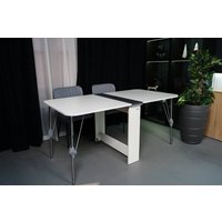 Стол-книга Stoloff Мечта 1600x850 (антрацит/белый, опоры складные, углы закругленные с роликами и ручками)