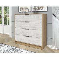 Комод Интерлиния Концепт КТ-К100 (дуб белый/дуб золотой)