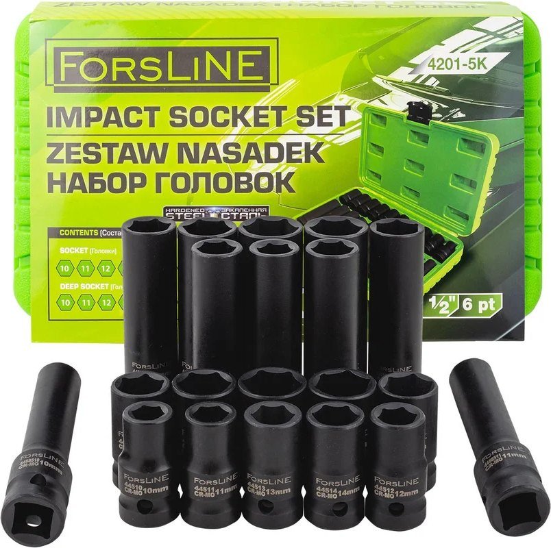 Набор головок слесарных ForsLine FL-4201-5K (61789)