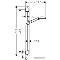 Душевой гарнитур  Hansgrohe Vernis Blend 26423670 (черный матовый)