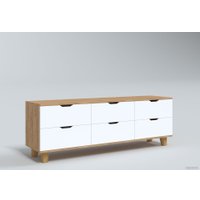 Комод Миркомодоф Майн 8 (дуб крафт золотистый/белый)