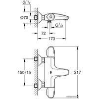 Смеситель Grohe Grohtherm 1000 [34155003]