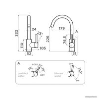 Смеситель Omoikiri Shinagawa 2 Plus GR (ленинградский серый)