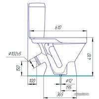 Унитаз напольный Rosa Элегант (коричневый)