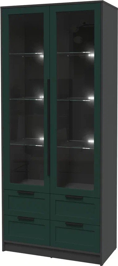 

Шкаф-витрина Интерлиния Концепт Тренд КТ-ШВ2 с подсветкой (антрацит/изумруд)