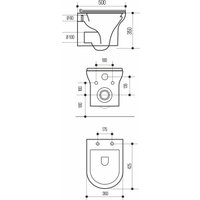 Унитаз подвесной Wave Stone 550501
