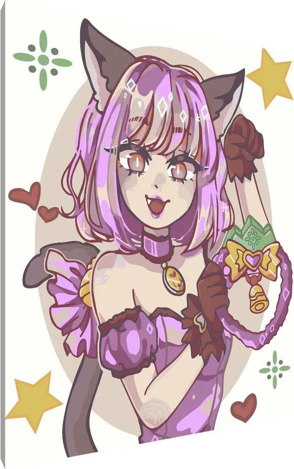 

Картина по номерам PaintLine Девочка кошка PL-00034