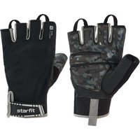 Перчатки для фитнеса Starfit WG-203 (S, черный/серый)