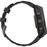 Умные часы Garmin Fenix 8 Solar, Sapphire 47мм (титановый угольно-серый DLC с черным ремешком)