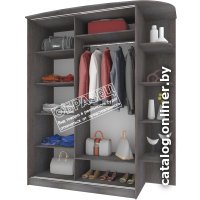 Шкаф-купе Кортекс-мебель Лагуна ШК05-02 левая консоль (белый/береза)