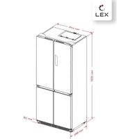 Четырёхдверный холодильник LEX LCD485STGIDBI