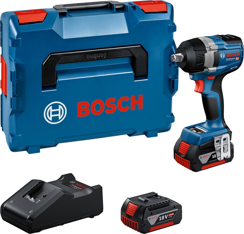 Гайковерт Bosch GDS 18V-750 C Professional 06019L9003 (с 2-мя АКБ, кейс)