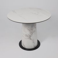 Кухонный стол Lepremo AV 2317 МДФ+керамика 900 (белый матовый Snow White/черный+HPL виктори натуральный)