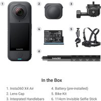 Экшен-камера Insta360 X4 Air Road Cycling Bundle (Integrated) (черный)