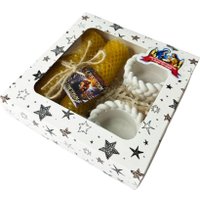 Подарочный набор Вендитио Ozarich Звезда Рождественский с 2-мя свечами и подсвечниками (желтый)