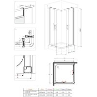 Душевой уголок Deante KYС 642K + KTC 042B