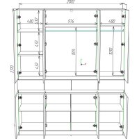 Шкаф распашной ЭлиГард Locarno 4 (белый)