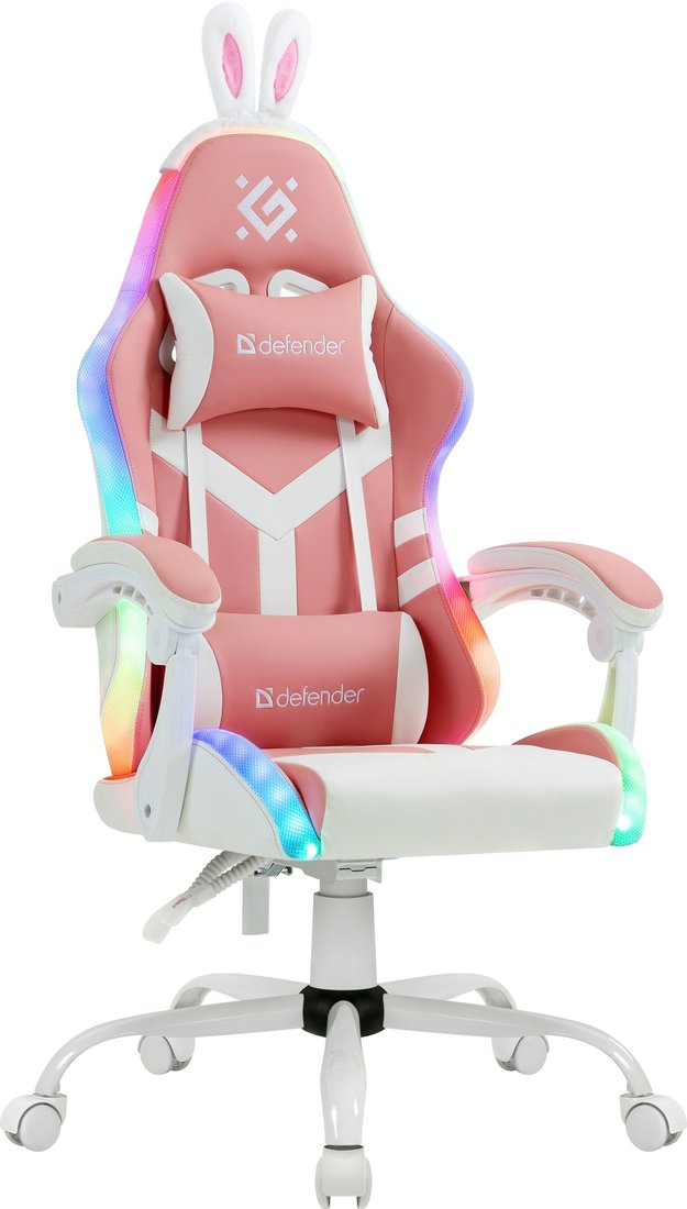 Игровое (геймерское) кресло Defender Ideal (белый/розовый)