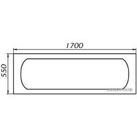 Ванна 1Марка Calypso 170x75 (с каркасом и экраном и ручками)