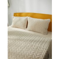 Набор текстиля для спальни Vip Camilla 240-260 (косичка, крем)