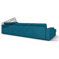 П-образный диван Rivalli Дискавери + оттоманка правая + угловая секция + кресло секц. (Bravo Grey)