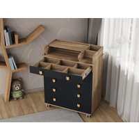 Детский комод Incanto Мишка с органайзером 800/5 PK-0060/05 (дуб/графит)