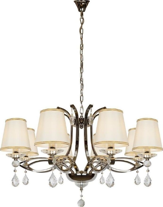 

Подвесная люстра iLamp Cenro P7505-8 (никель/белый)