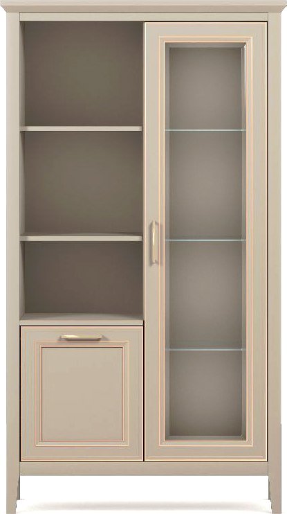 

Шкаф-витрина Black Red White Classic REG1W1D (глиняный серый)