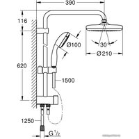 Душевая система  Grohe New Tempesta System 210 26381001
