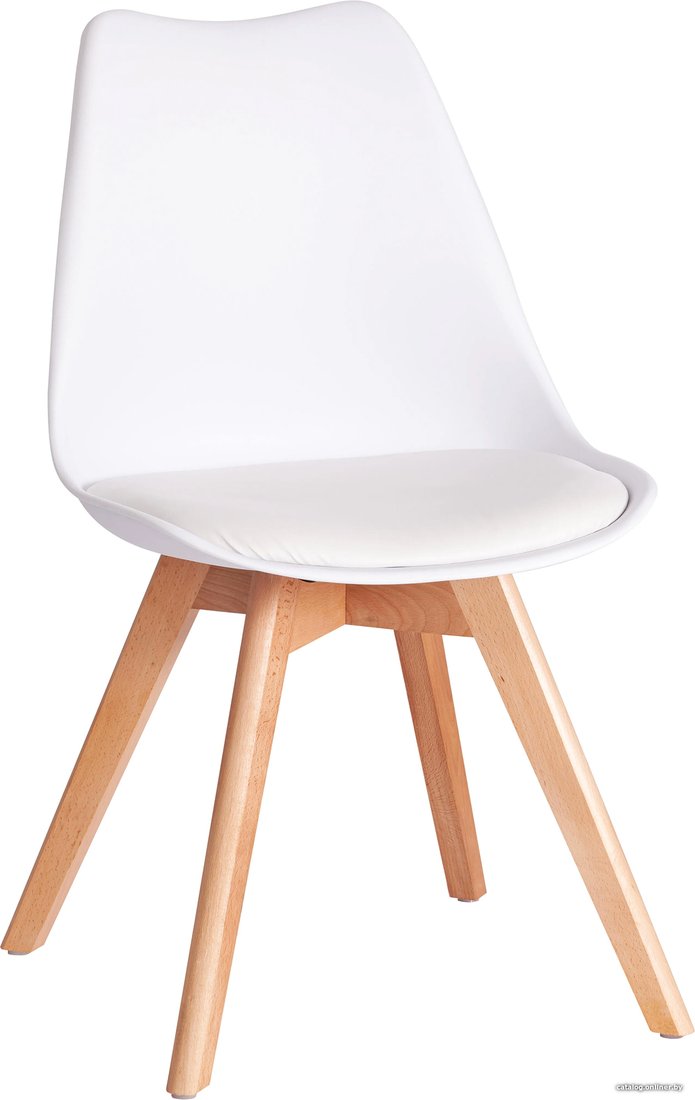Стул TetChair Tulip дерево/пластик/экокожа (белый)
