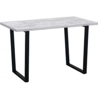 Кухонный стол Древпром Патика М78 120x75 (бетон метрополитан/черный матовый) в Гомеле