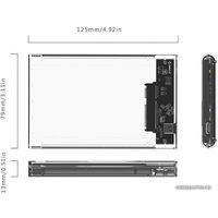Бокс для накопителей 2.5" Orico 2139C3-CR