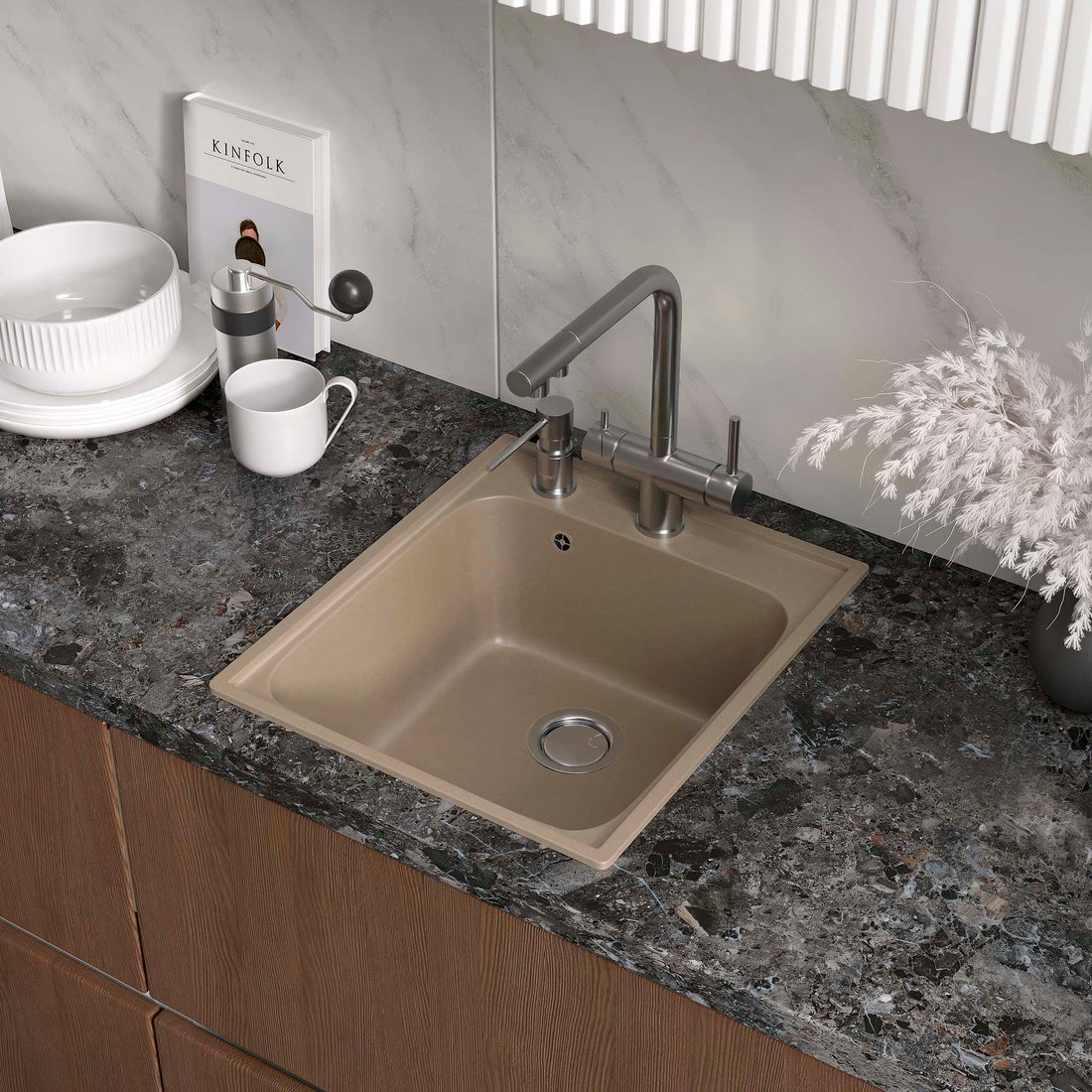 

Кухонная мойка Reflexion Quadra RF0243BE