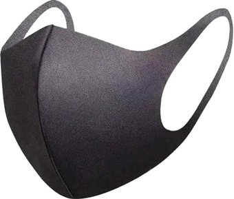 Повязка Fashion mask Маска многоразовая защитная без клапана (черная, 1 шт)