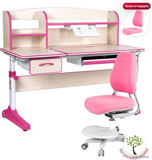 Anatomica Uniqa + надстройка + подставка для книг с розовым креслом ...
