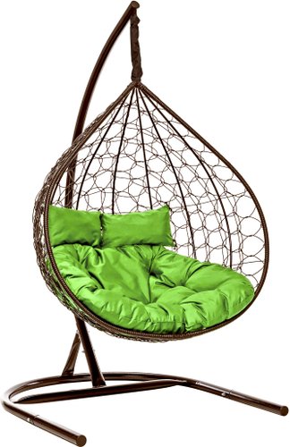 Подвесное кресло LetoLux Liverpool Twin XL (коричневый/зеленый)