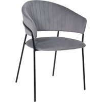 Стул с подлокотниками Алвест AV 433 (темно-серый бархат H-15/черный)