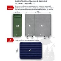 Треккинговая палатка RSP Outdoors River 3 (зеленый)