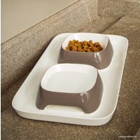 Миски на подставке Ferplast Glam Tray Small (коричневый)