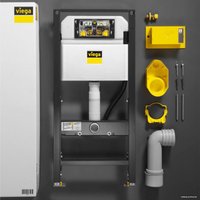 Инсталляция для унитаза Viega Prevista Dry WC с кнопкой Visign for Life 5 771973 + 678630 + 773717 (хром) в Лиде