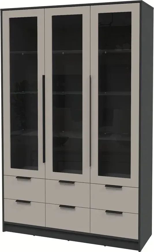 

Шкаф-витрина Интерлиния Концепт КТ-ШВ3 Глосс (антрацит/луна)