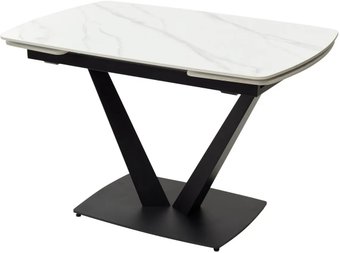 Кухонный стол M-City Alatri 120 Matt 614M04390 (White Marble Solid Ceramic/Black)