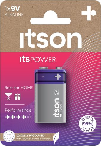 Батарейка Itson Power 6LR61 9V Blister (1 шт.)