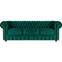 Диван Brioli Честер Классик трехместный (микровелюр, В63 бирюзовый)