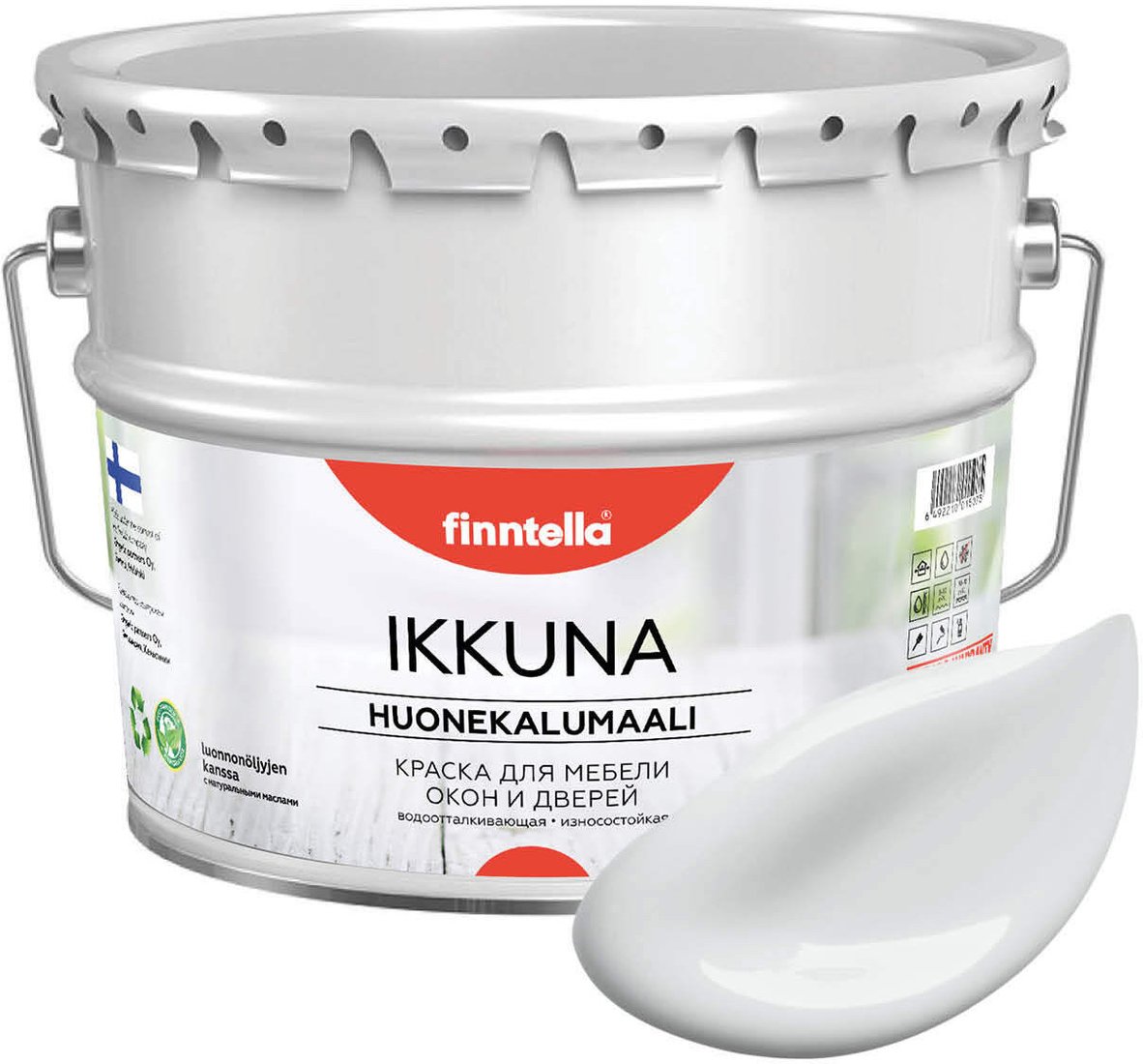 

Краска Finntella Ikkuna Platinum F-34-1-9-FL064 9 л (белый/серый)