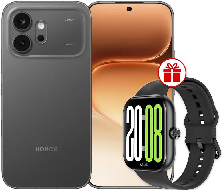 

Телефон HONOR 600 Dual SIM 12GB/256GB международная версия (черный) + умные часы HONOR Choice InFoWear Watch 2 Pro по акции