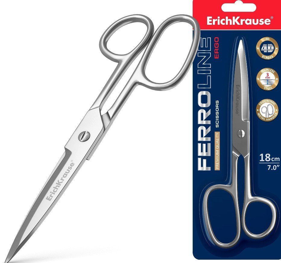 

Ножницы канцелярские Erich Krause Ferro 18 см 14852